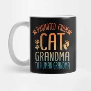 Promoted To Grandma For Mom New Grandmother Cat Grandma Mug